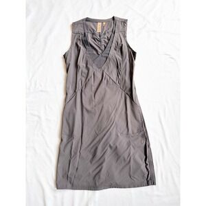 Indyeva Women's Small Dress  Gray High Low Midi Sleeveless Athletic Dress